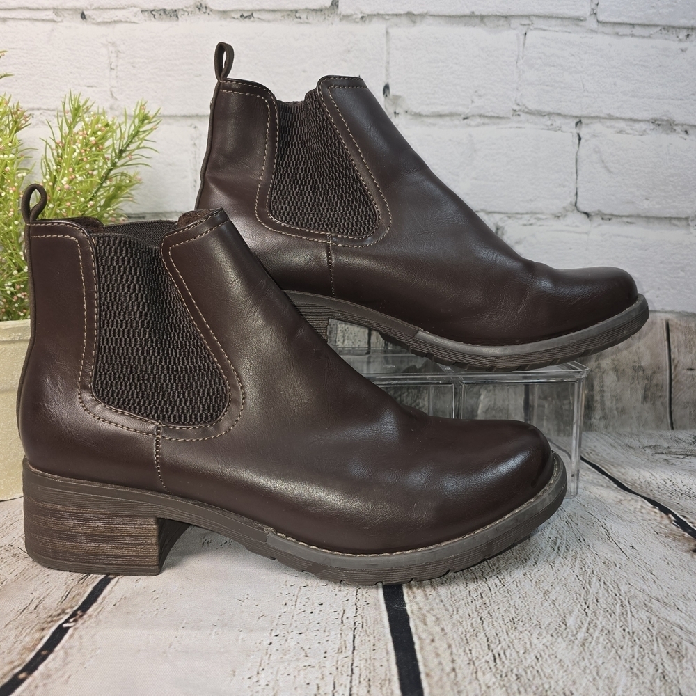 Eastland Jasmine Chelsea Dark Brown Ankle Boot slip on Womens 9 EUC - Picture 2 of 11
